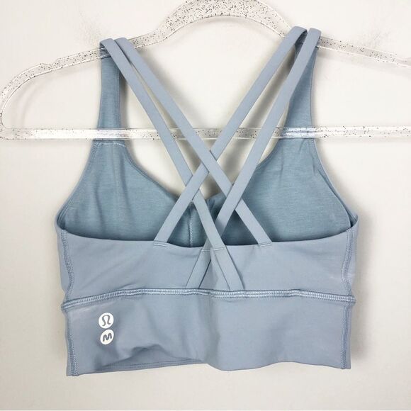 LULULEMON x MADHAPPY | Energy Longline Bra Light Blue Collab Women’s Size 4 - Picture 9 of 14